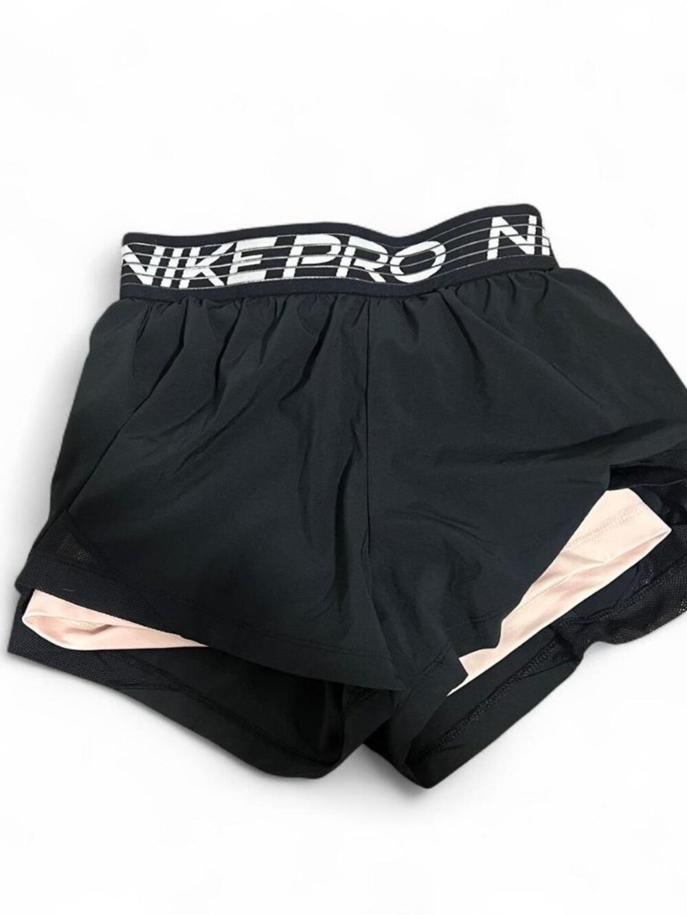 Nike Pro Dri-Fit Black Running Shorts Pink Liner S